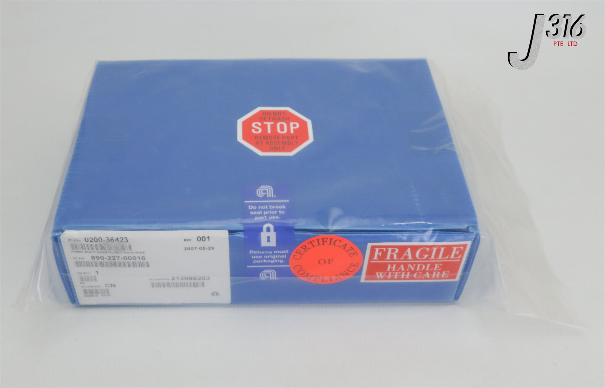 yuu。 24573 APPLIED MATERIALS SEMITOOL INSERT, RIGHT, HQ NITRIDE (NEW